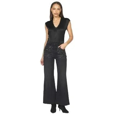 Women's Dear John Black Sparkle High Rise Fiona Jeans DPM55D343SKP