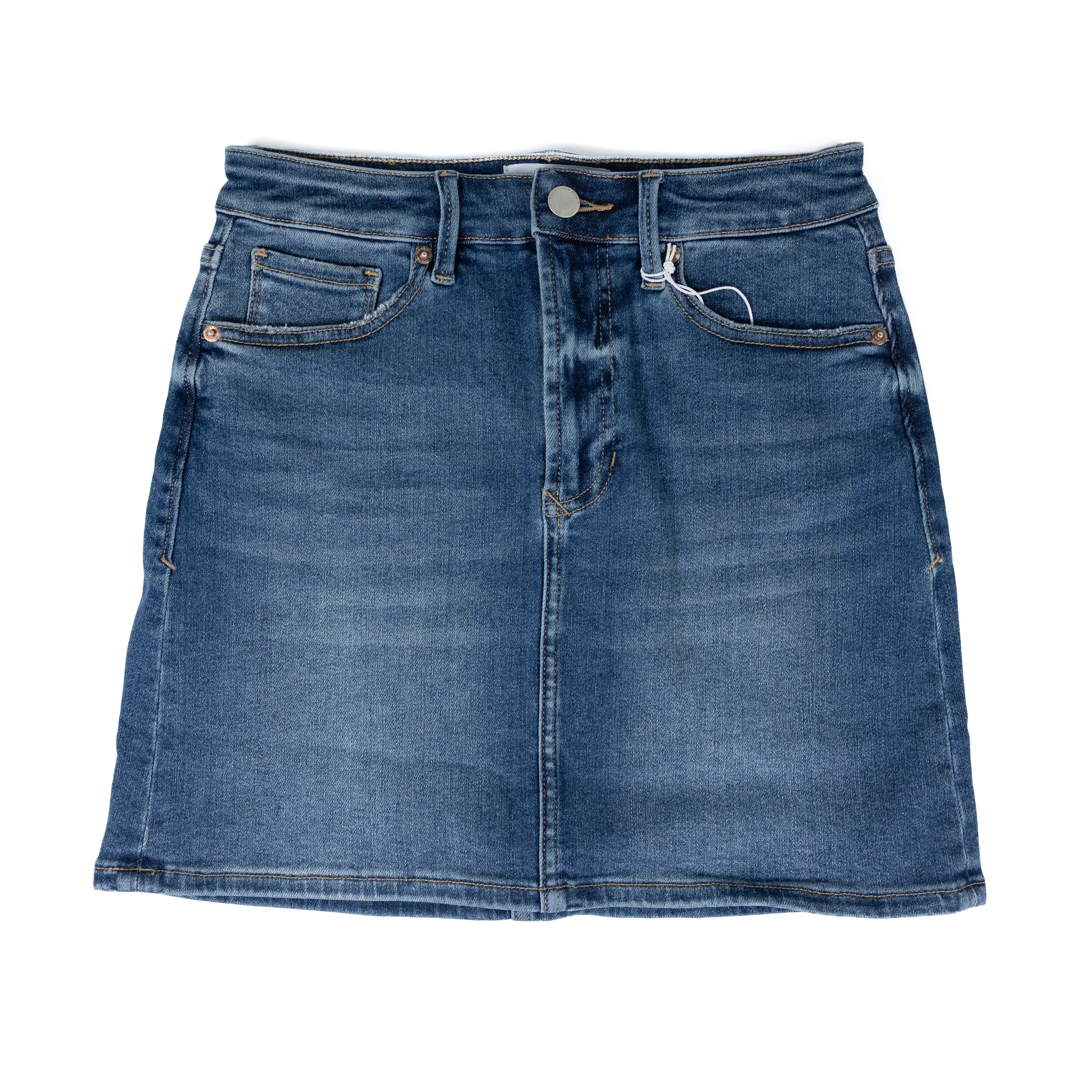 Women's Dear John Fog Sky Quinn High Rise Clean Hem Skirt DKM81A507FKY