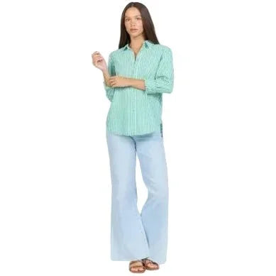 Women's Dear John Greengrass Striped Lolita Button Up Top DSH1453P2GSS