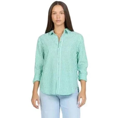 Women's Dear John Greengrass Striped Lolita Button Up Top DSH1453P2GSS