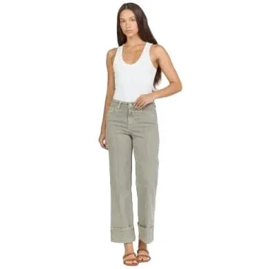 Women's Dear John Holly Vetiver High Rise Cuffed Jeans DPM52C330VTR