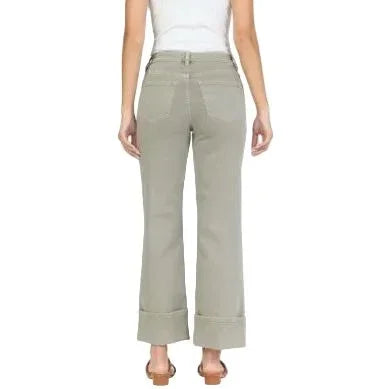 Women's Dear John Holly Vetiver High Rise Cuffed Jeans DPM52C330VTR