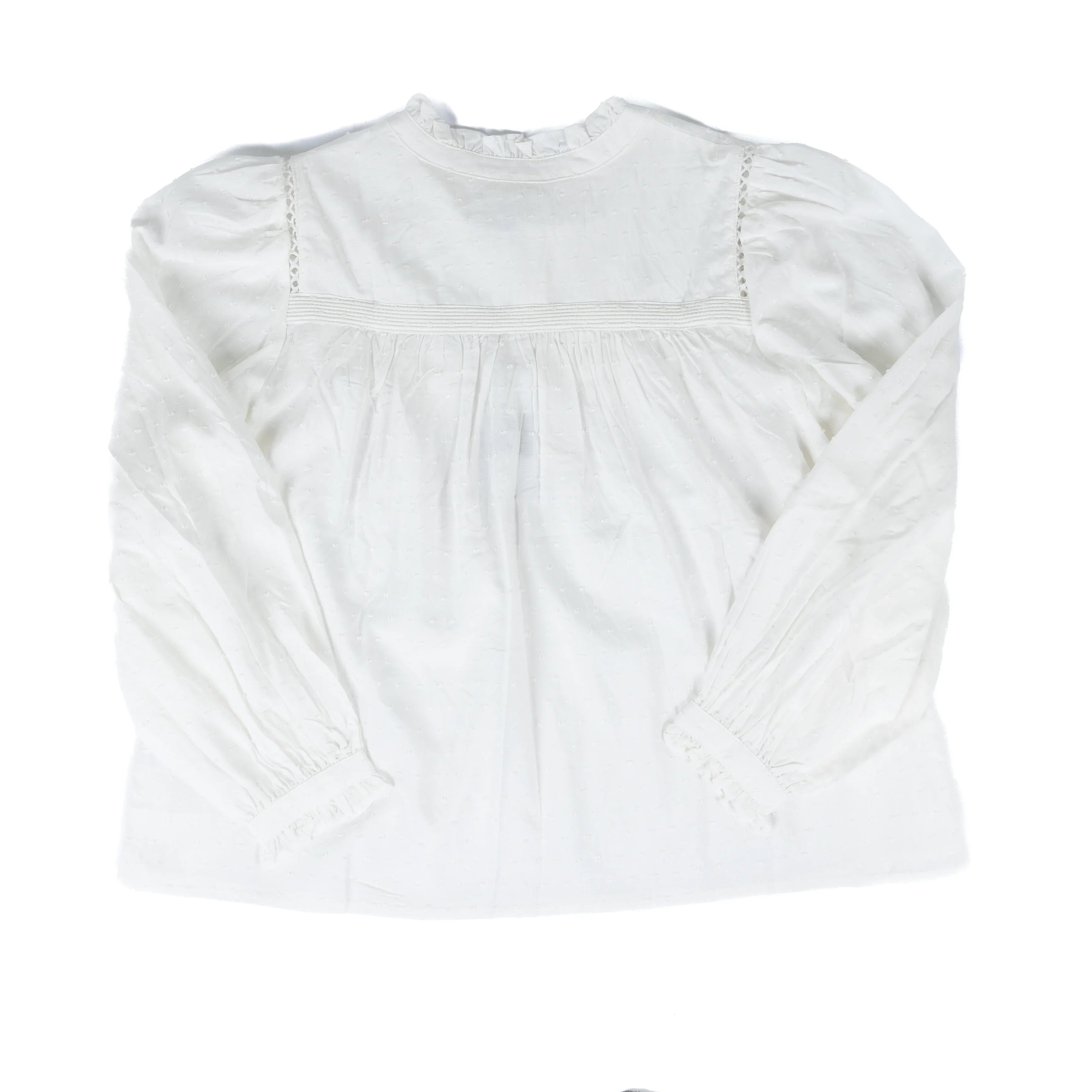 Women's Dear John Naida White Long Sleeve Blouse DSH1518WHT