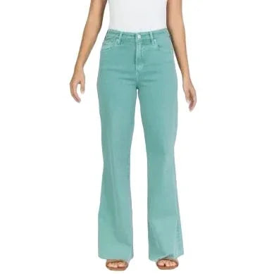 Women's Dear John Oil Blue Fiona High Rise Cut Off Hem Pants DPM55C356OBE
