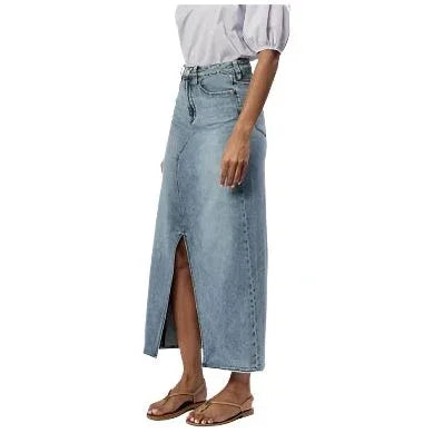 Women's Dear John Vianna Clean Hem Front Slit Denim Skirt DKM82A234NVK - Crazy House Western Wear