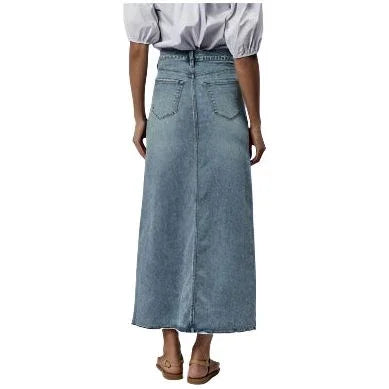 Women's Dear John Vianna Clean Hem Front Slit Denim Skirt DKM82A234NVK - Crazy House Western Wear