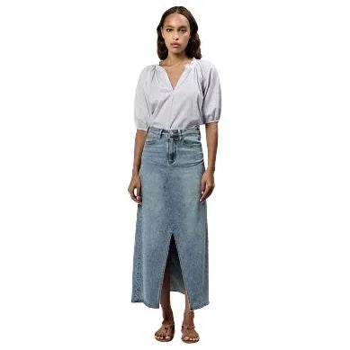 Women's Dear John Vianna Clean Hem Front Slit Denim Skirt DKM82A234NVK - Crazy House Western Wear