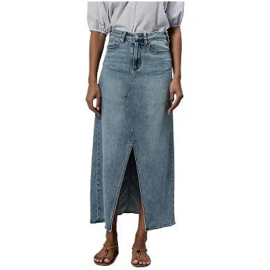 Women's Dear John Vianna Clean Hem Front Slit Denim Skirt DKM82A234NVK - Crazy House Western Wear