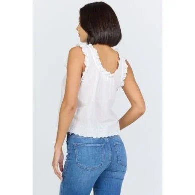 Women's Dear John White Ada Tank Top DSH1547WHT