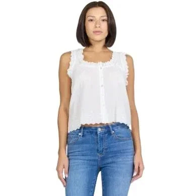 Women's Dear John White Ada Tank Top DSH1547WHT