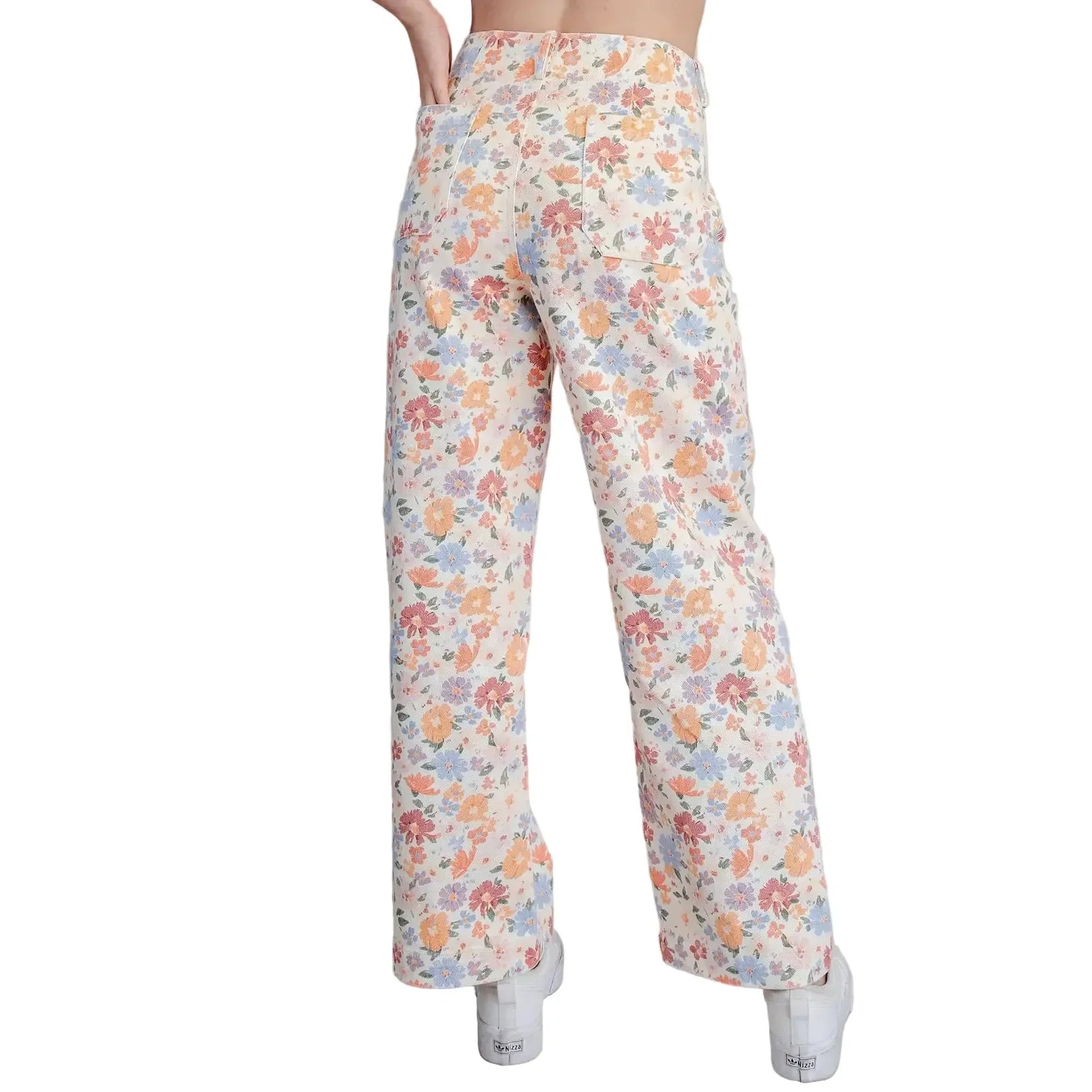 Women's ee:some Floral Printed Zipper Front Pants PK16307