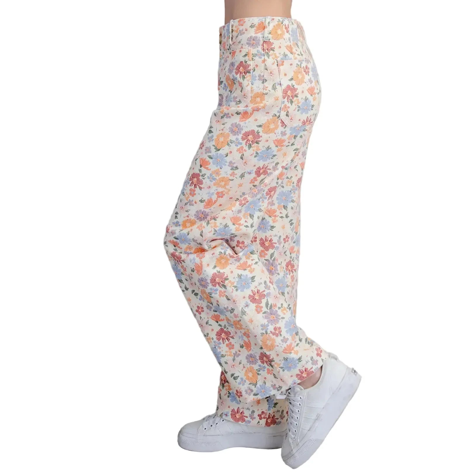 Women's ee:some Floral Printed Zipper Front Pants PK16307