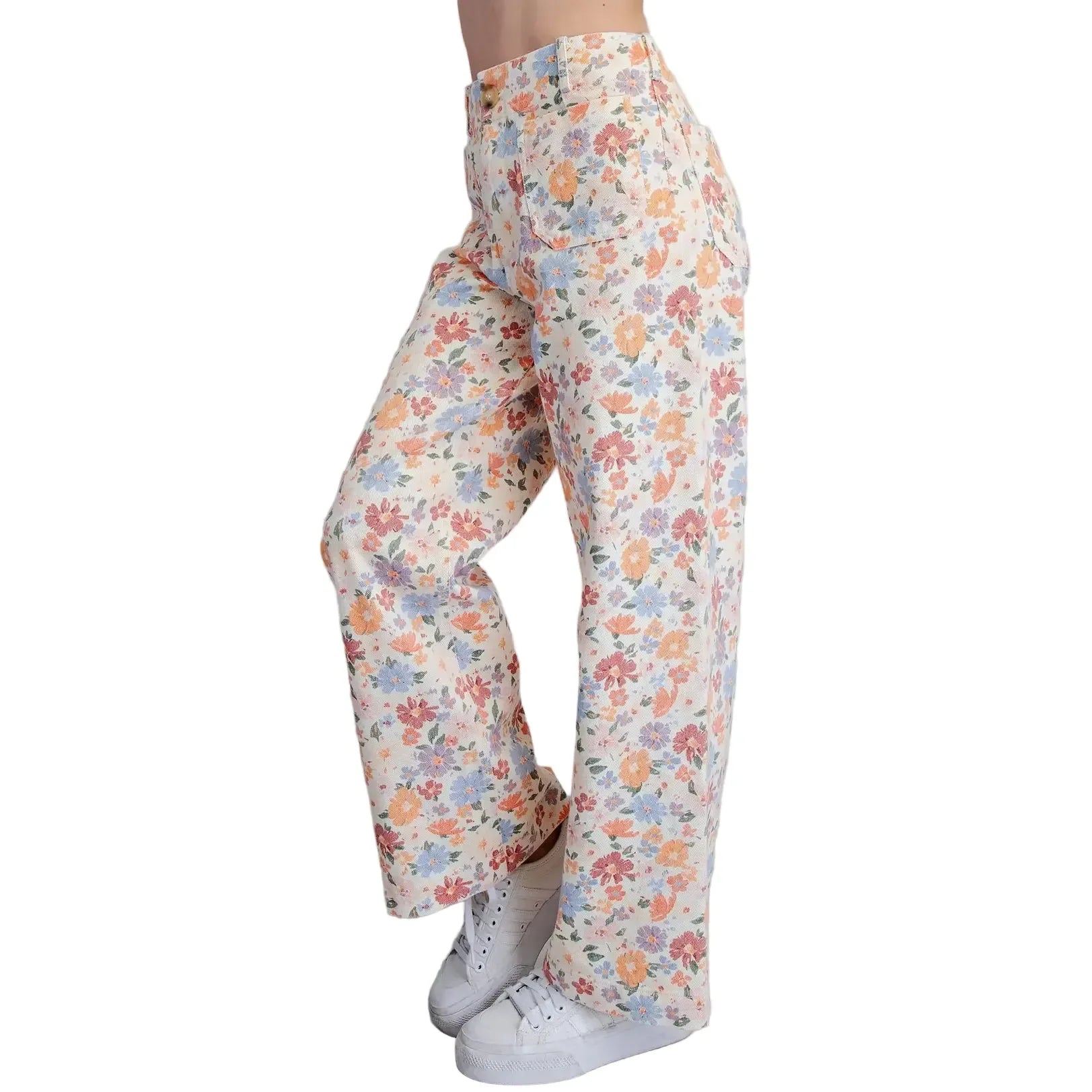 Women's ee:some Floral Printed Zipper Front Pants PK16307