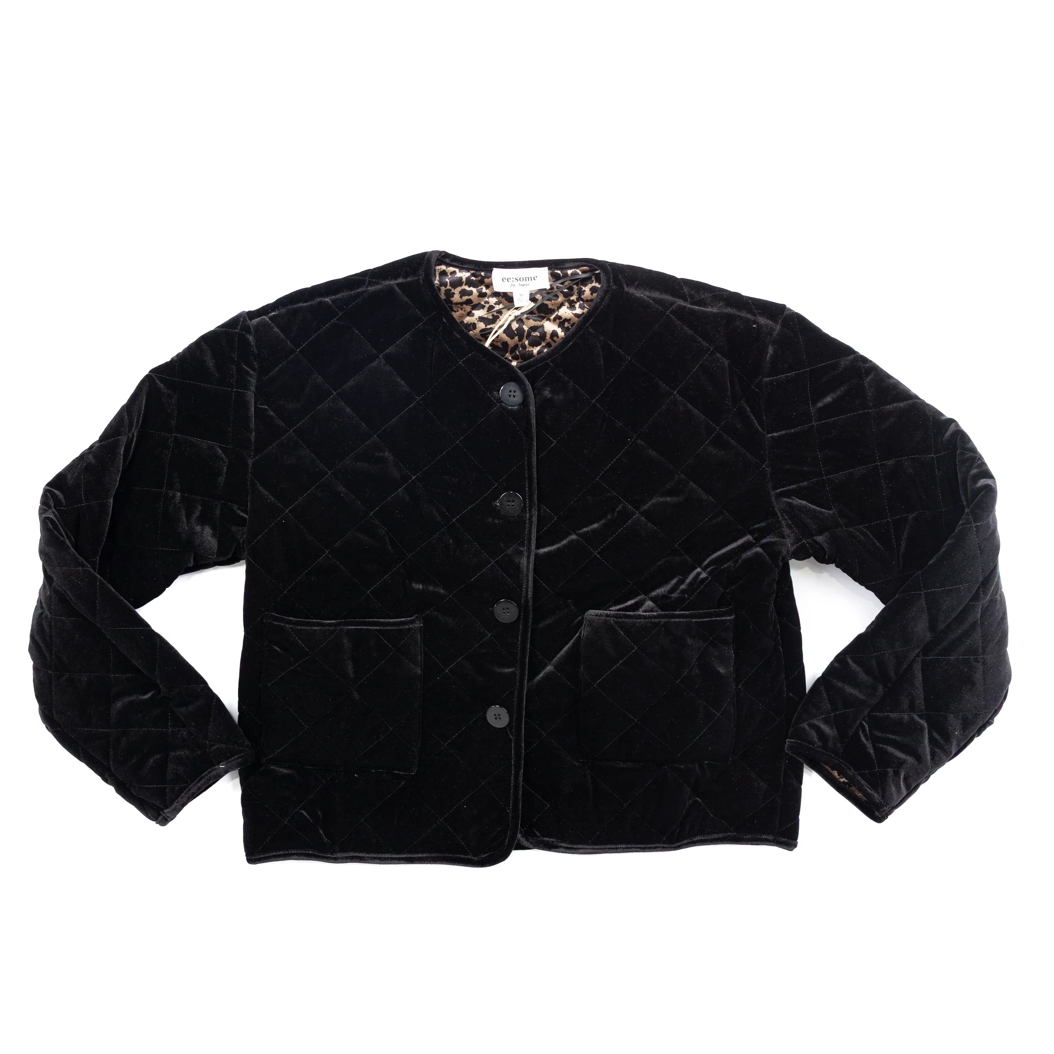 Women's ee:some Leopard Print Inside Button JK14447