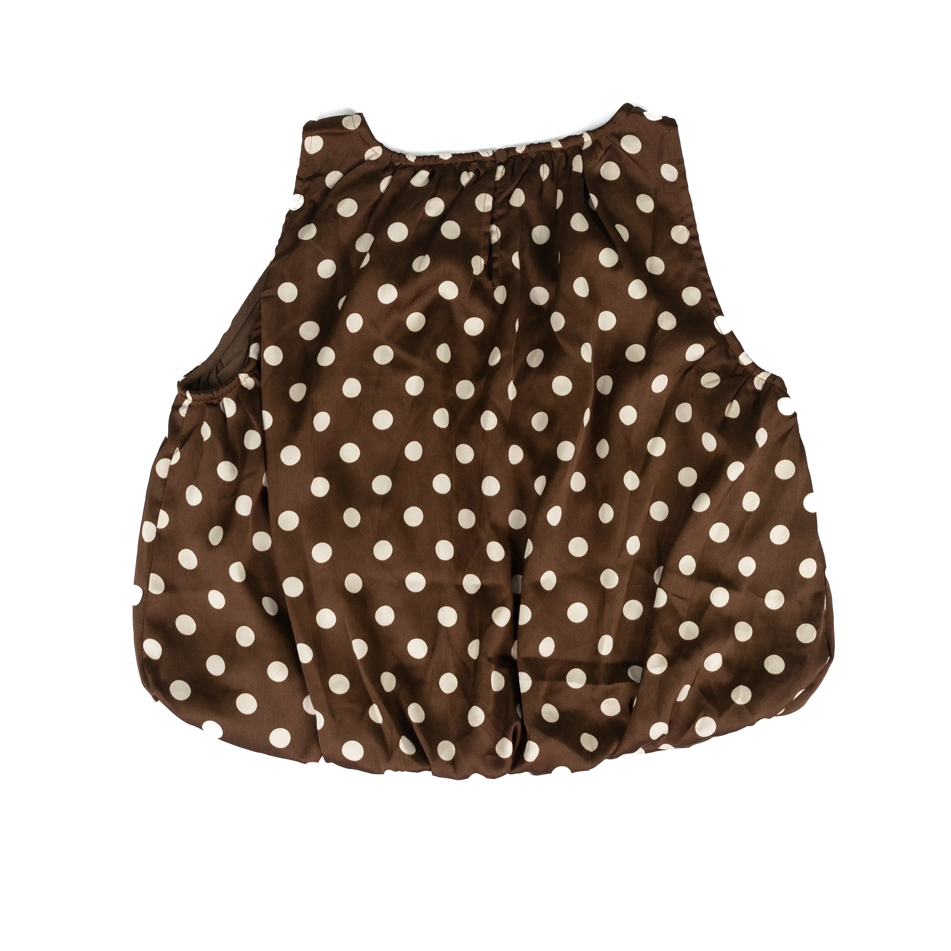Women's ee:some Sleeveless Polka Dot Cocoa Blouse TK16774