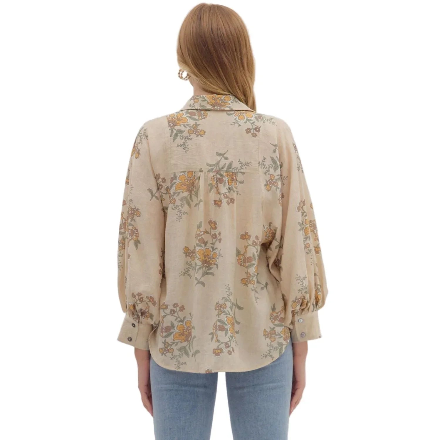 Women's Entro Floral Long Sleeve Blouse T28559