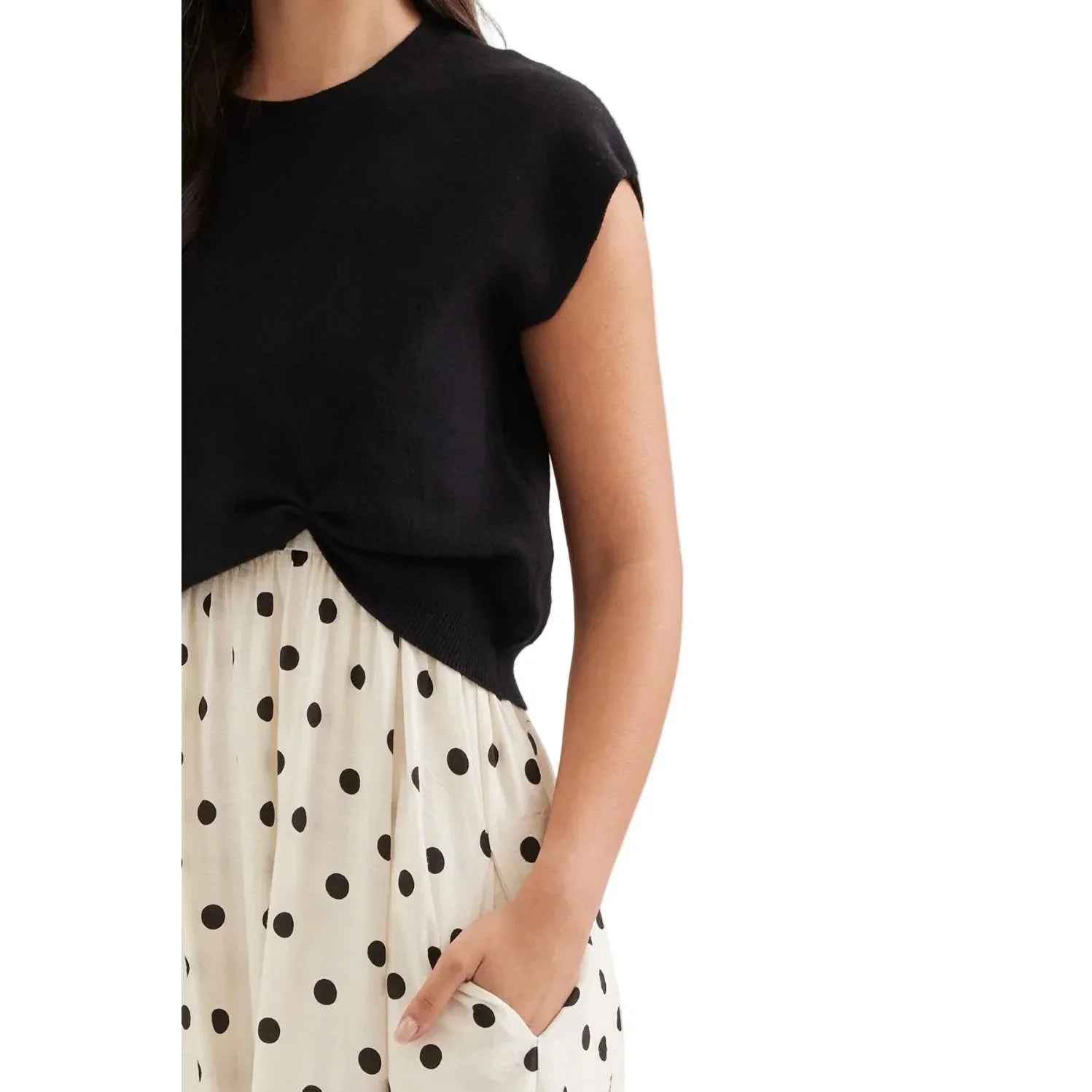 Women's Entro Layered Polka Dot Midi Dress D31521