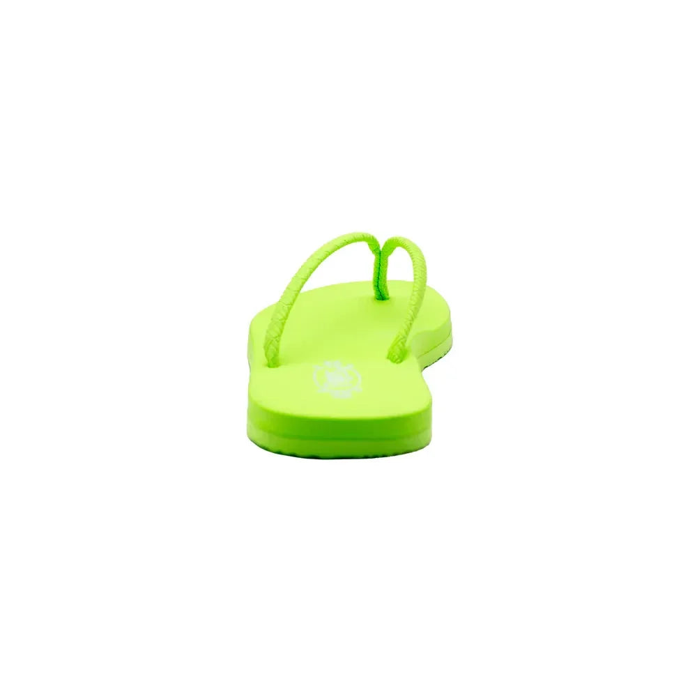 Women's Flojos Neon Lime Weave Fiesta Lite Flip Flops 157-NEON