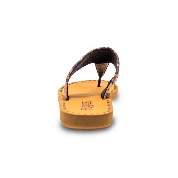 Women's Flojos Tan Leopard Grace Hooded Sandals 329-TAN LEOP