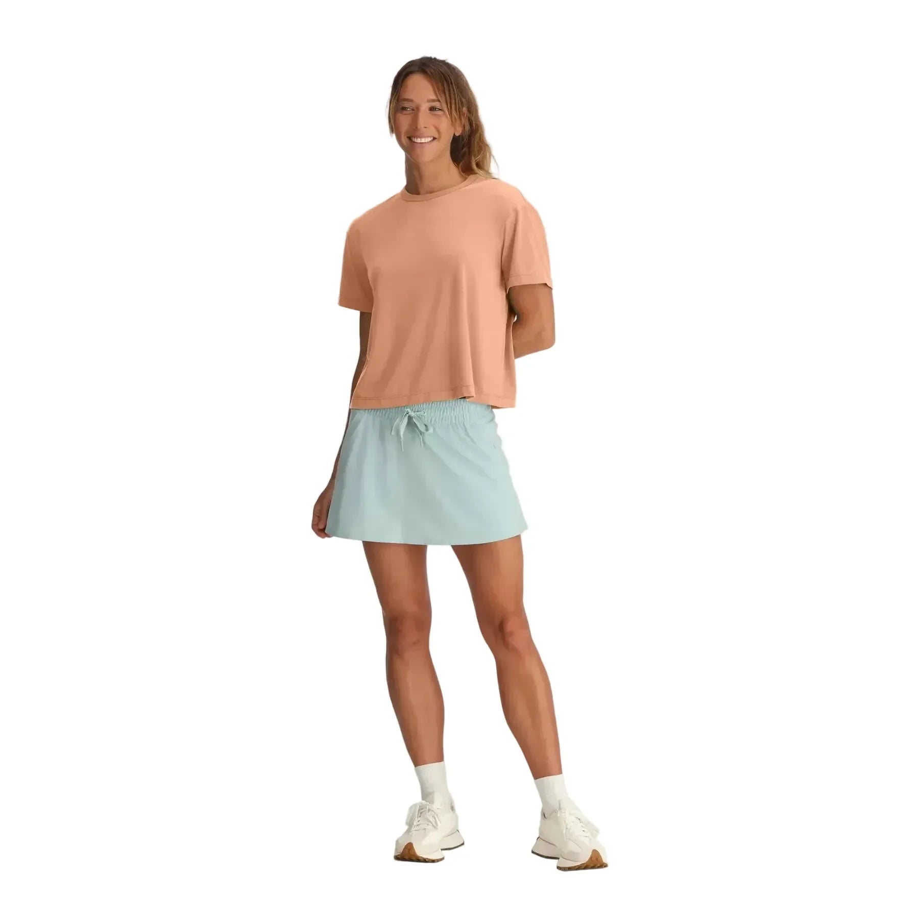 Women's Free Fly Light Coral Elevate Lightweight T-shirt WELWT-663