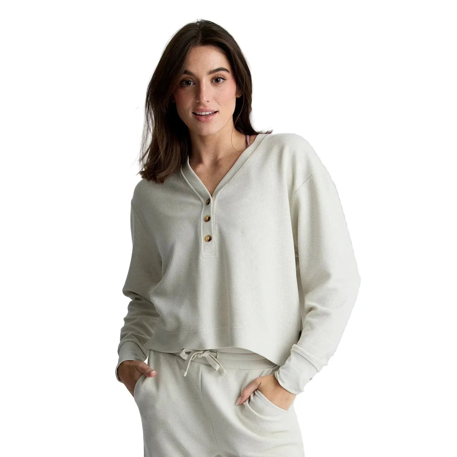 Women's Free Fly Waffle Long Sleeve Henley