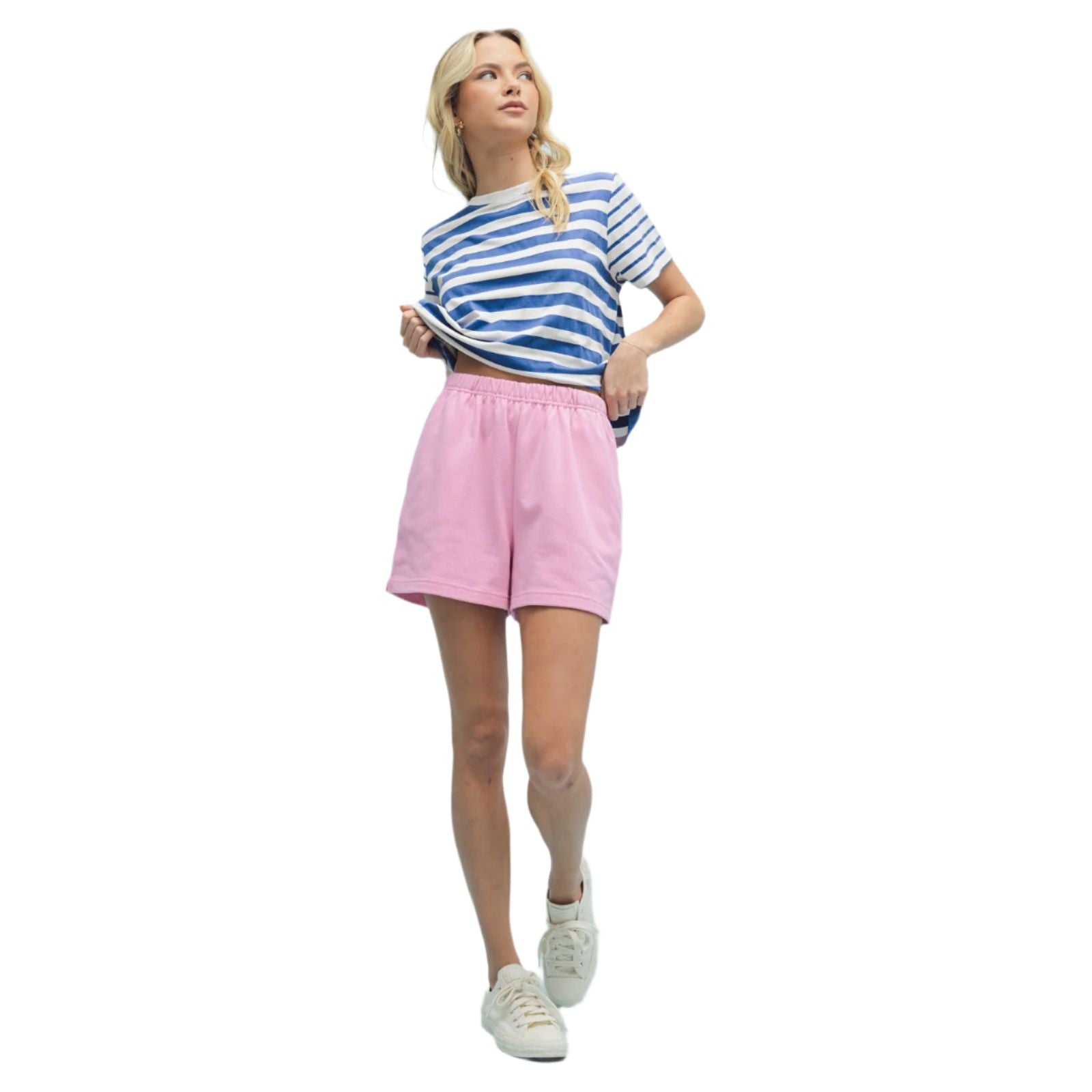 Women's French Terry Shorts With Side Slits WL24-9707 - Crazy House Western Wear