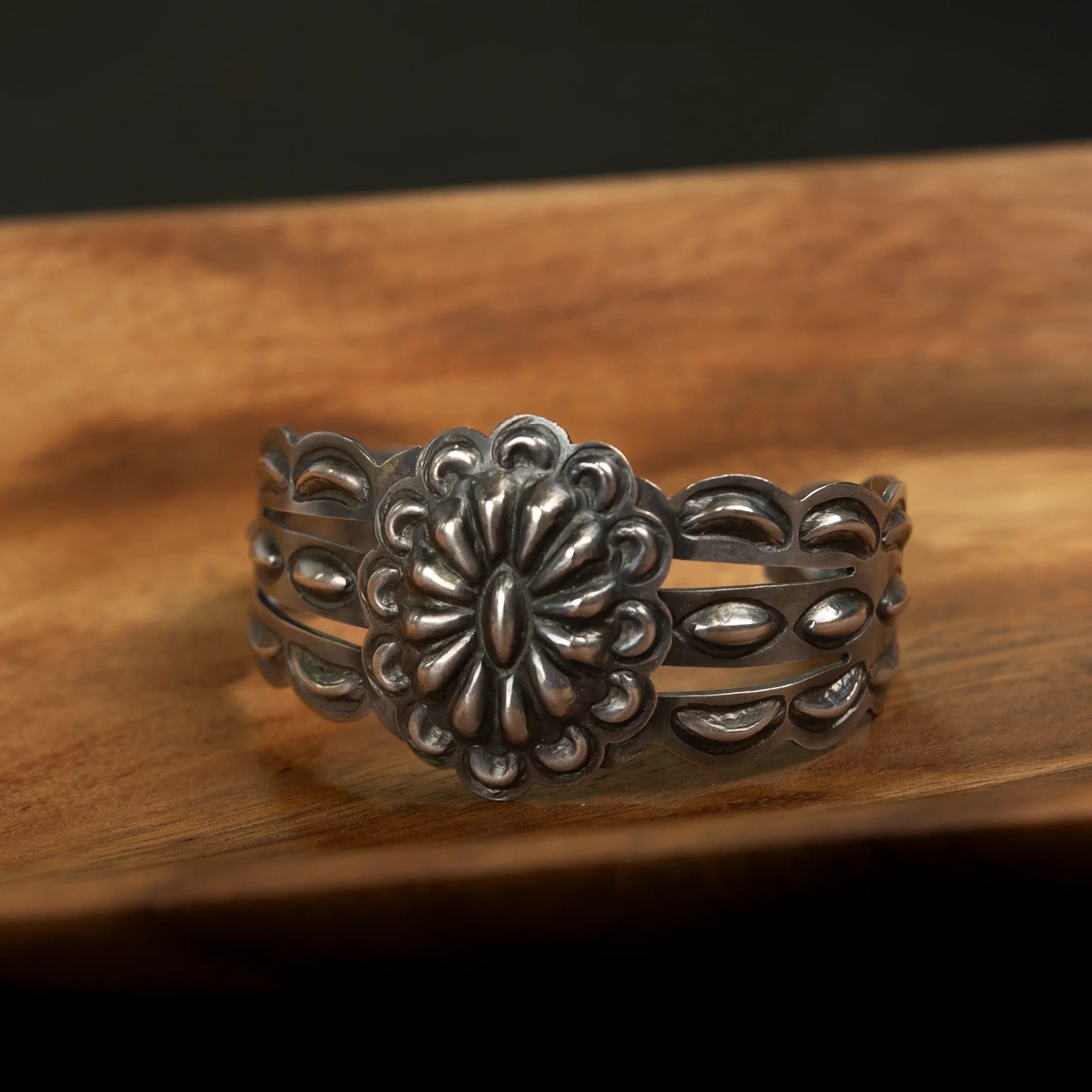 Women's Gallup Silver Concho Cuff Bracelet