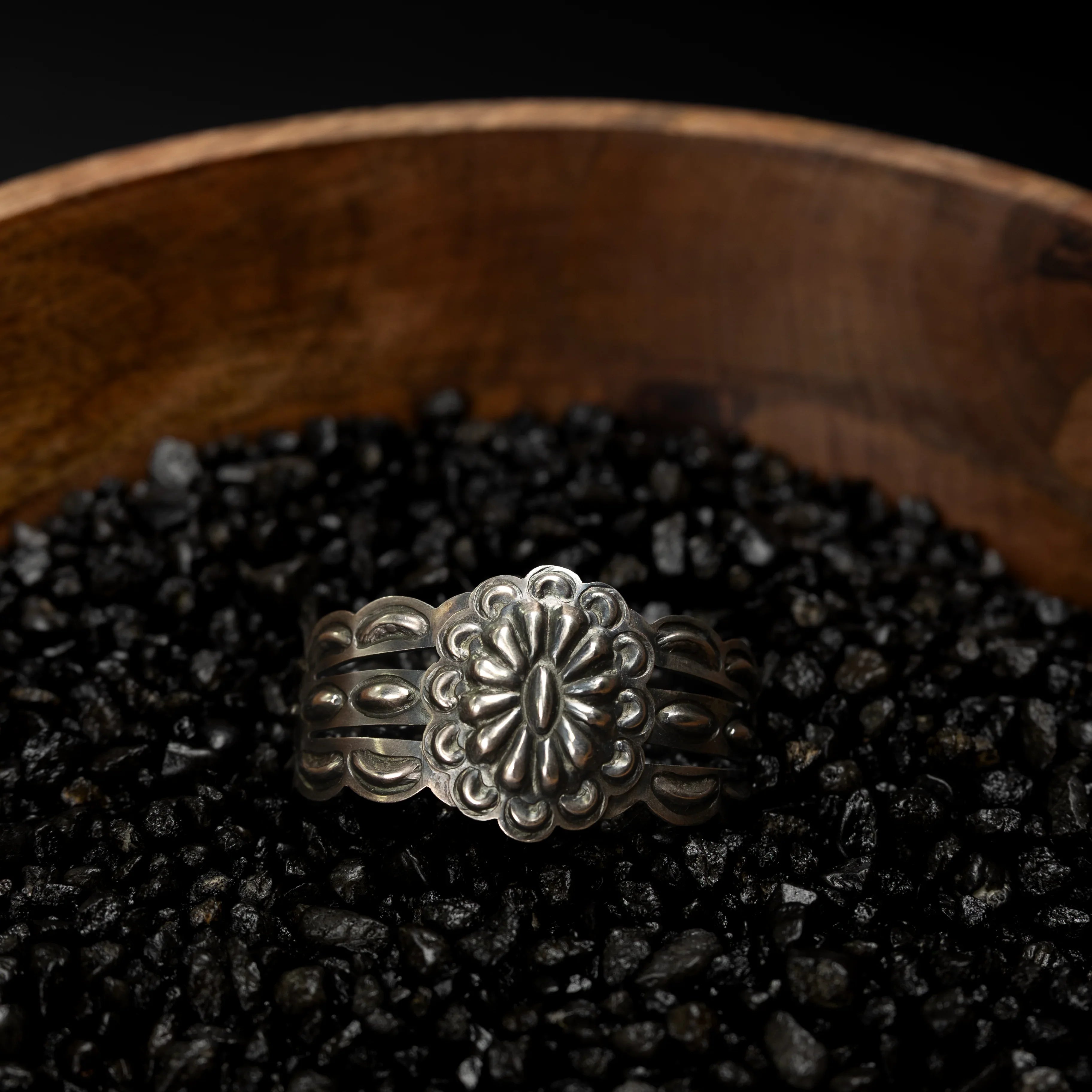 Women's Gallup Silver Concho Cuff Bracelet