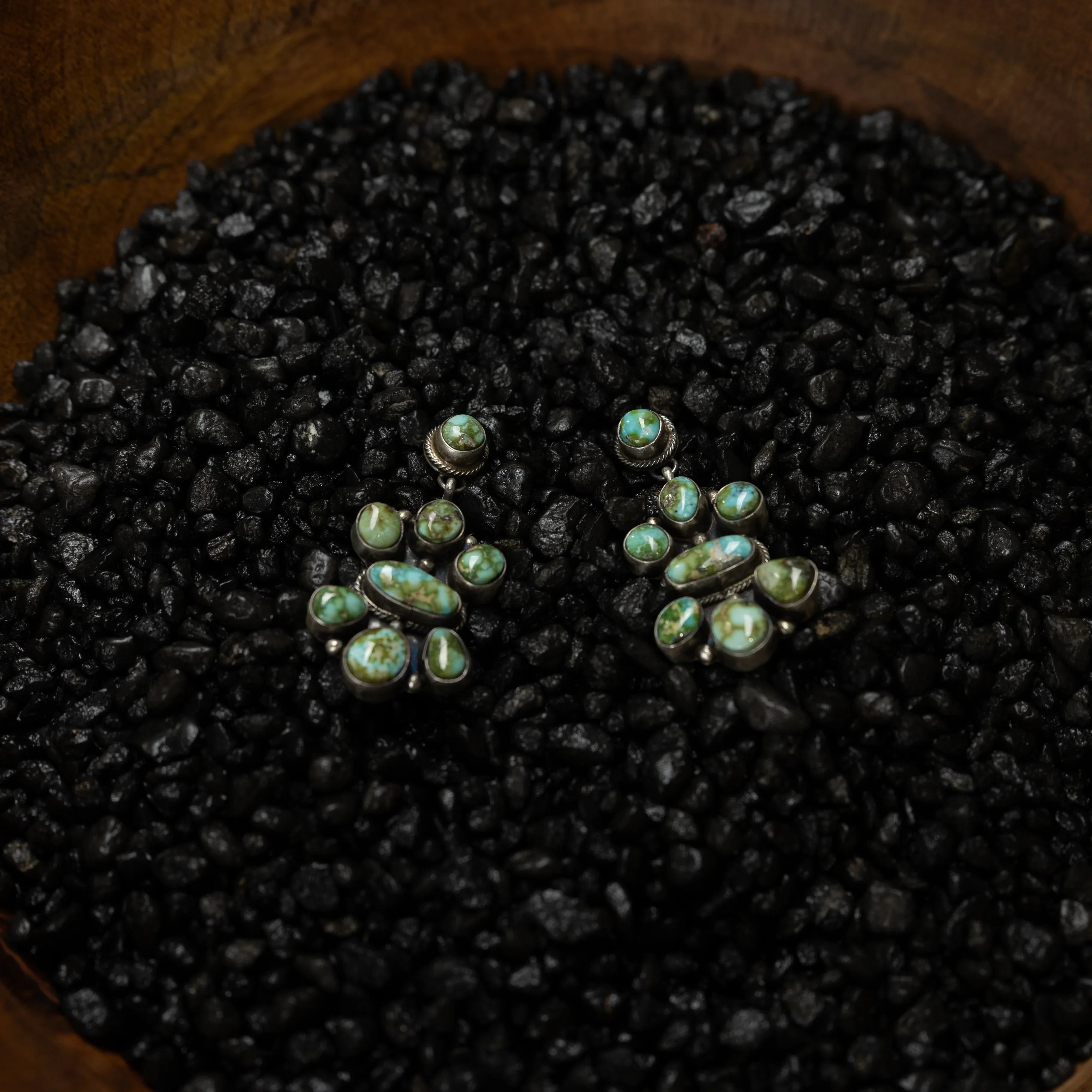 Women's Gallup Turquoise and Silver Dangle Earrings