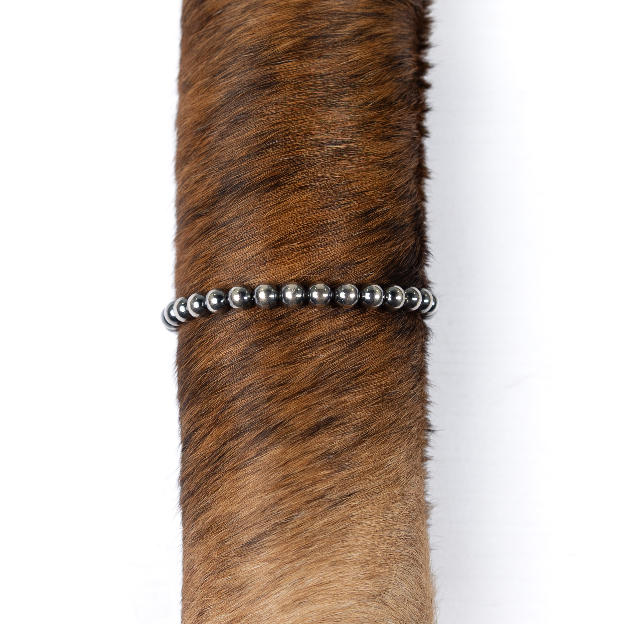 Women's Handmade Silver 6MM Navajo Pearl Bracelet