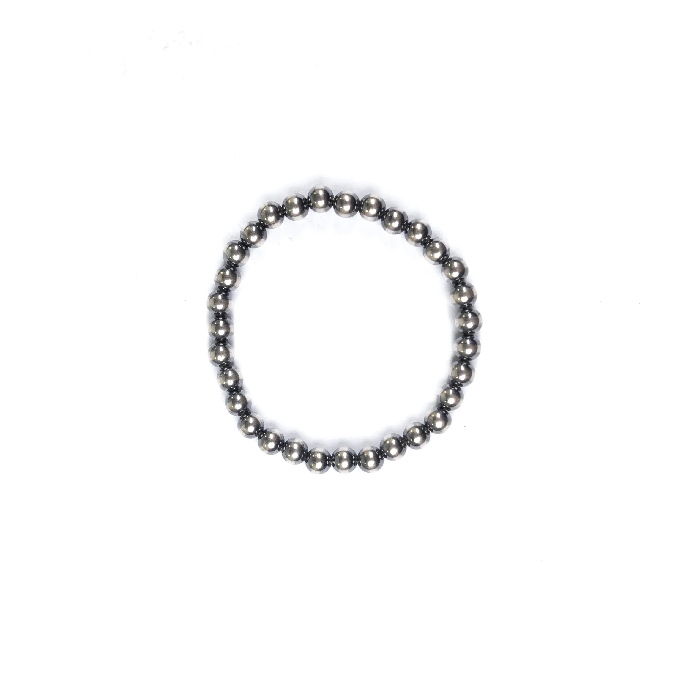 Women's Handmade Silver 6MM Navajo Pearl Bracelet