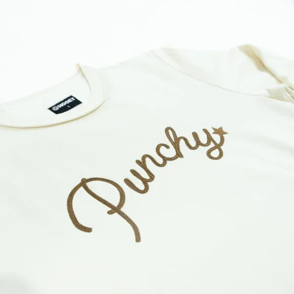 Women's Hooey Stallion Cream Crew Neck "Punchy" Embroidered Logo Pullover PH1327CR