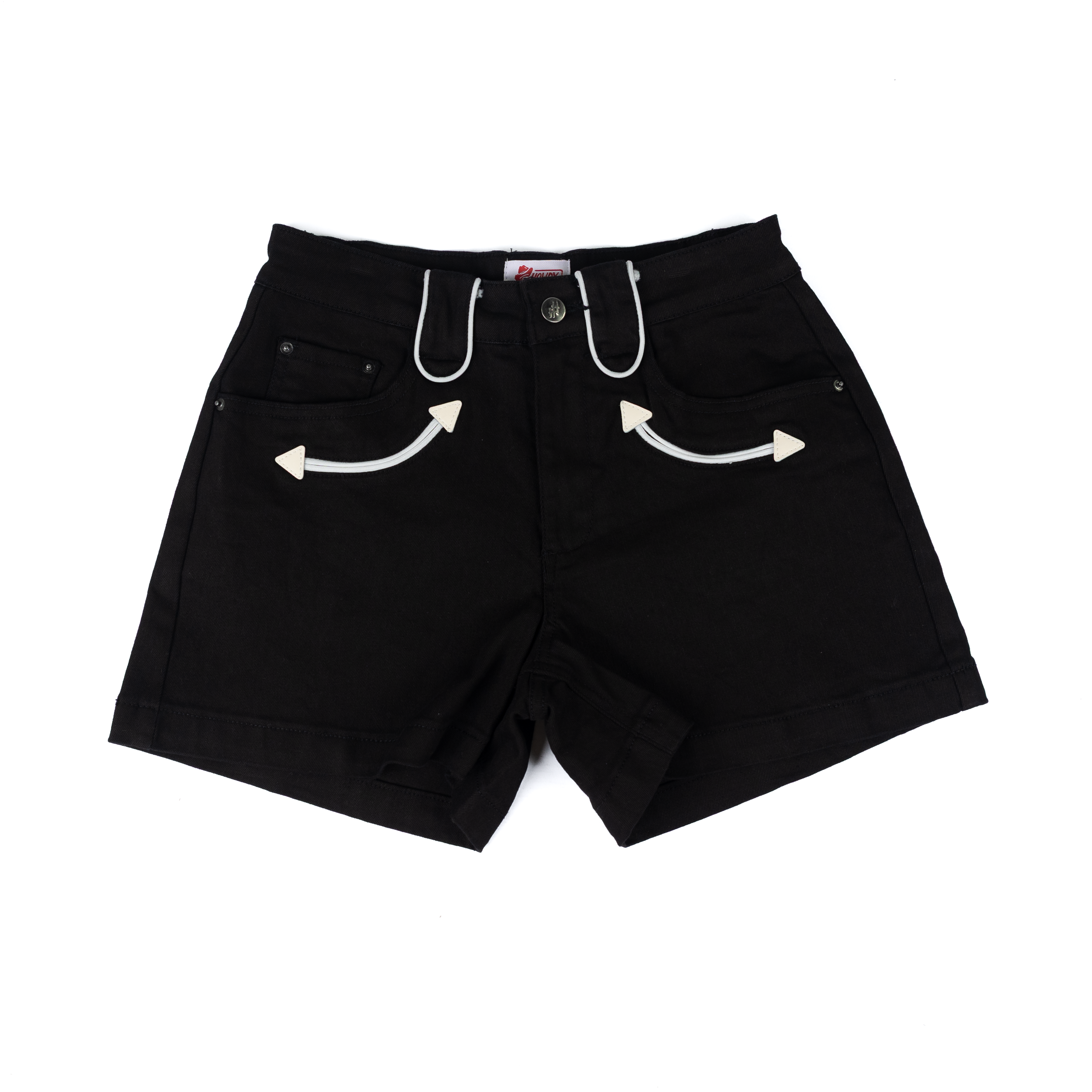 Women's Howdy Hanny Black Yoke Piping Shorts