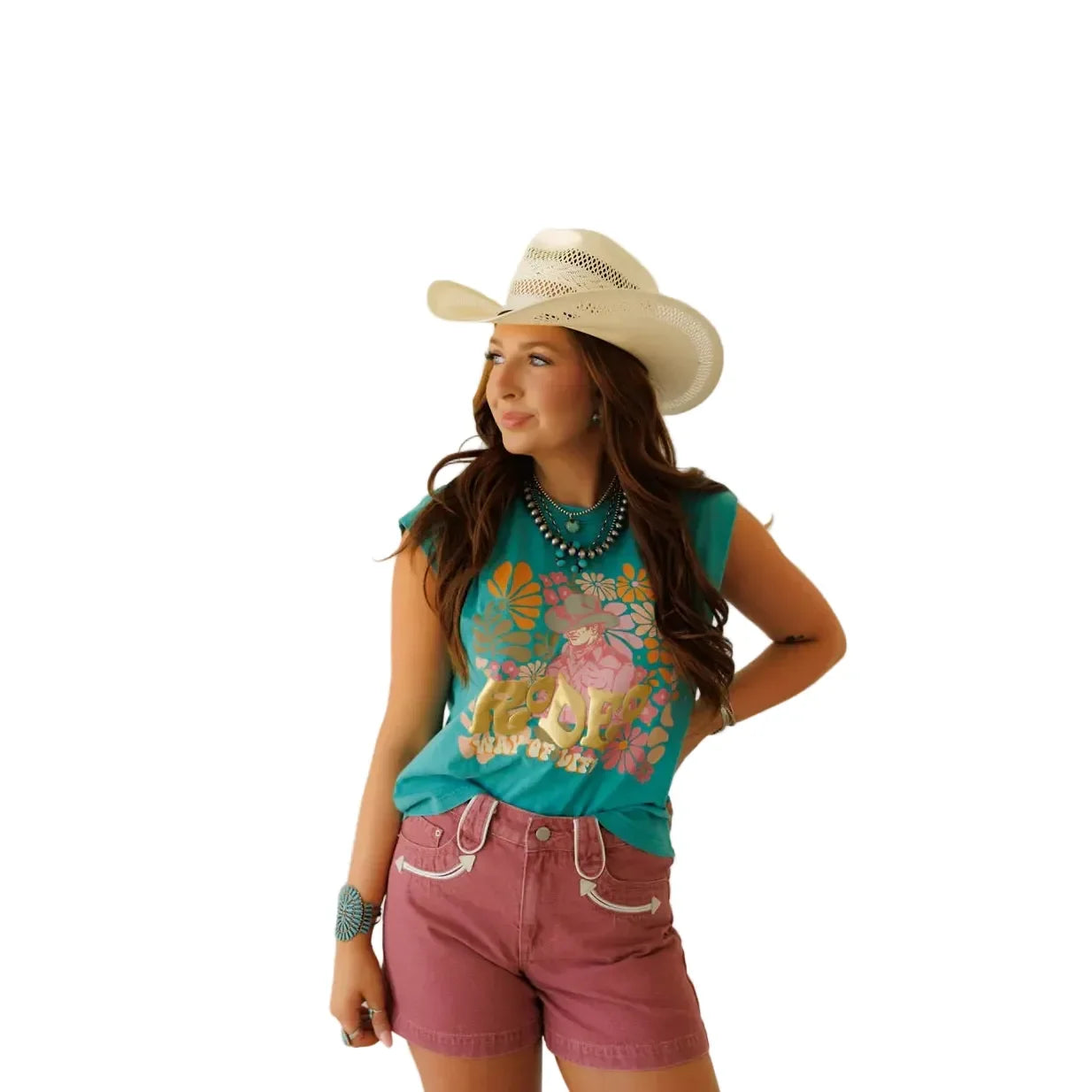 Women's Howdy Hanny "Born To Ride" Printed Tank Top