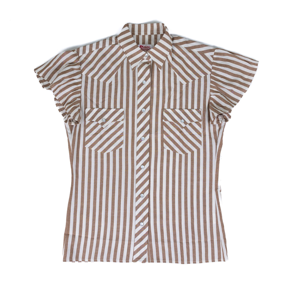 Women's Howdy Hanny Brown Stripe Button Blouse