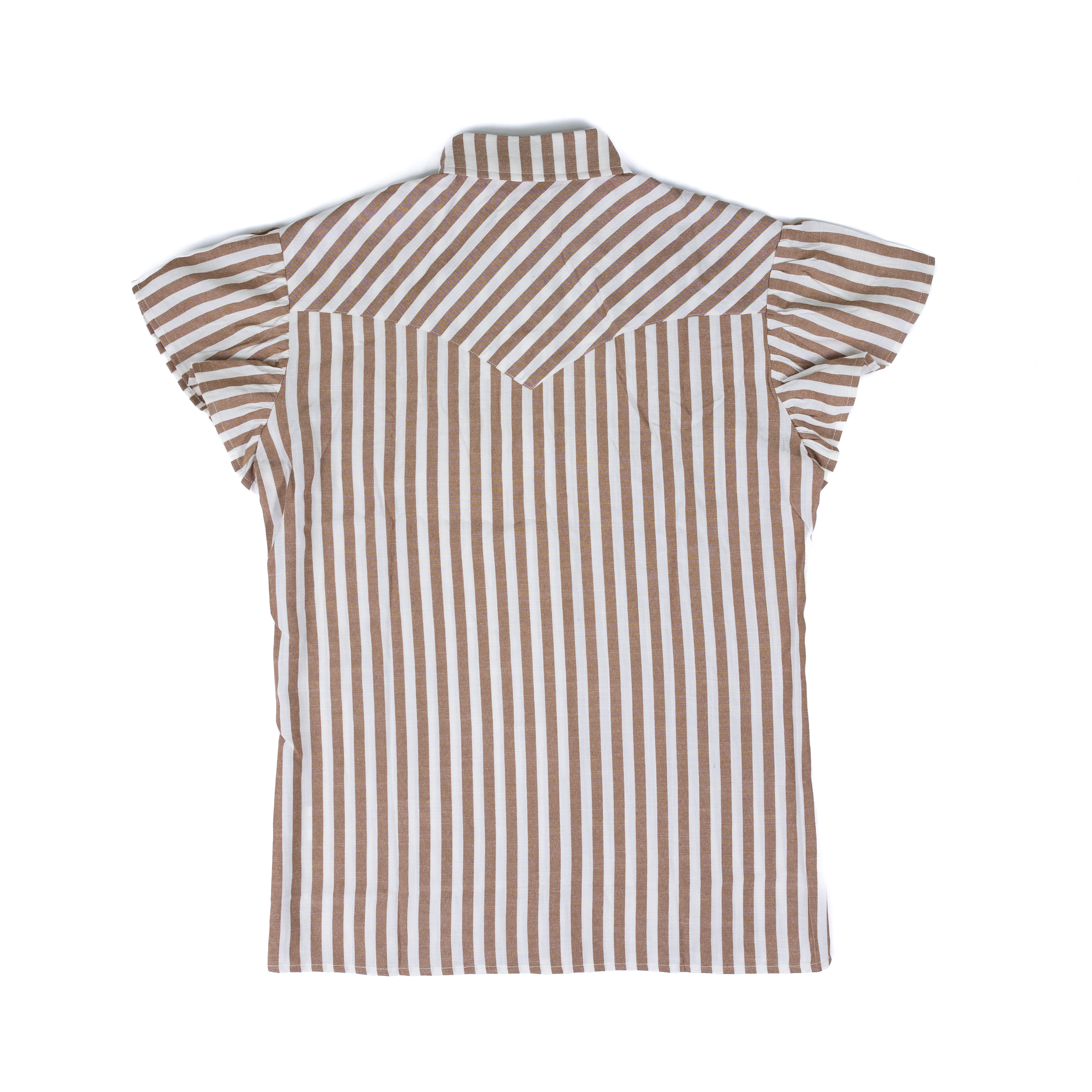 Women's Howdy Hanny Brown Stripe Button Blouse