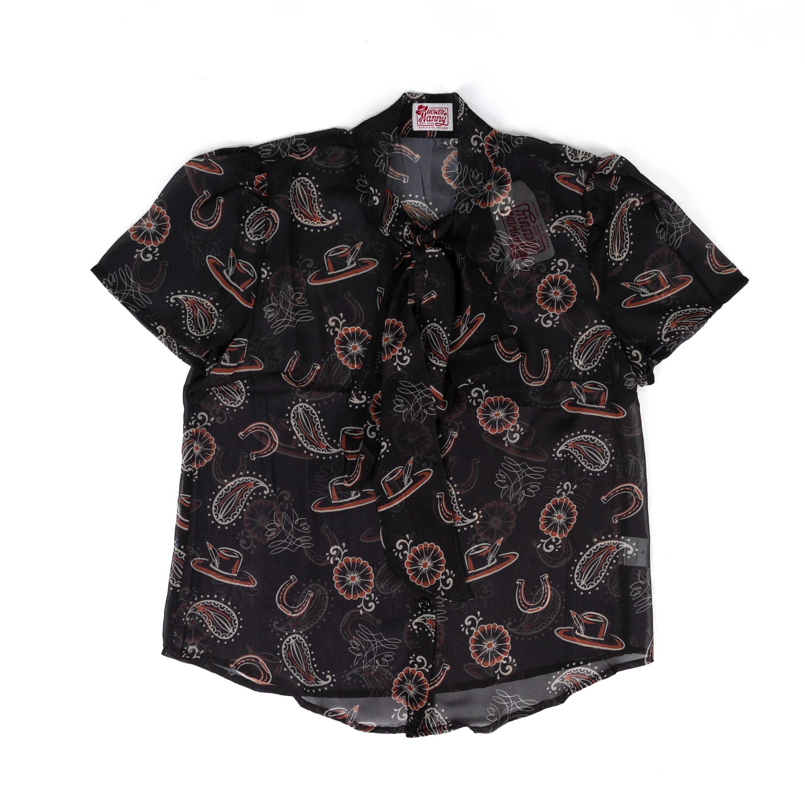 Women's Howdy Hanny Short Sleeve Floral Mesh Top