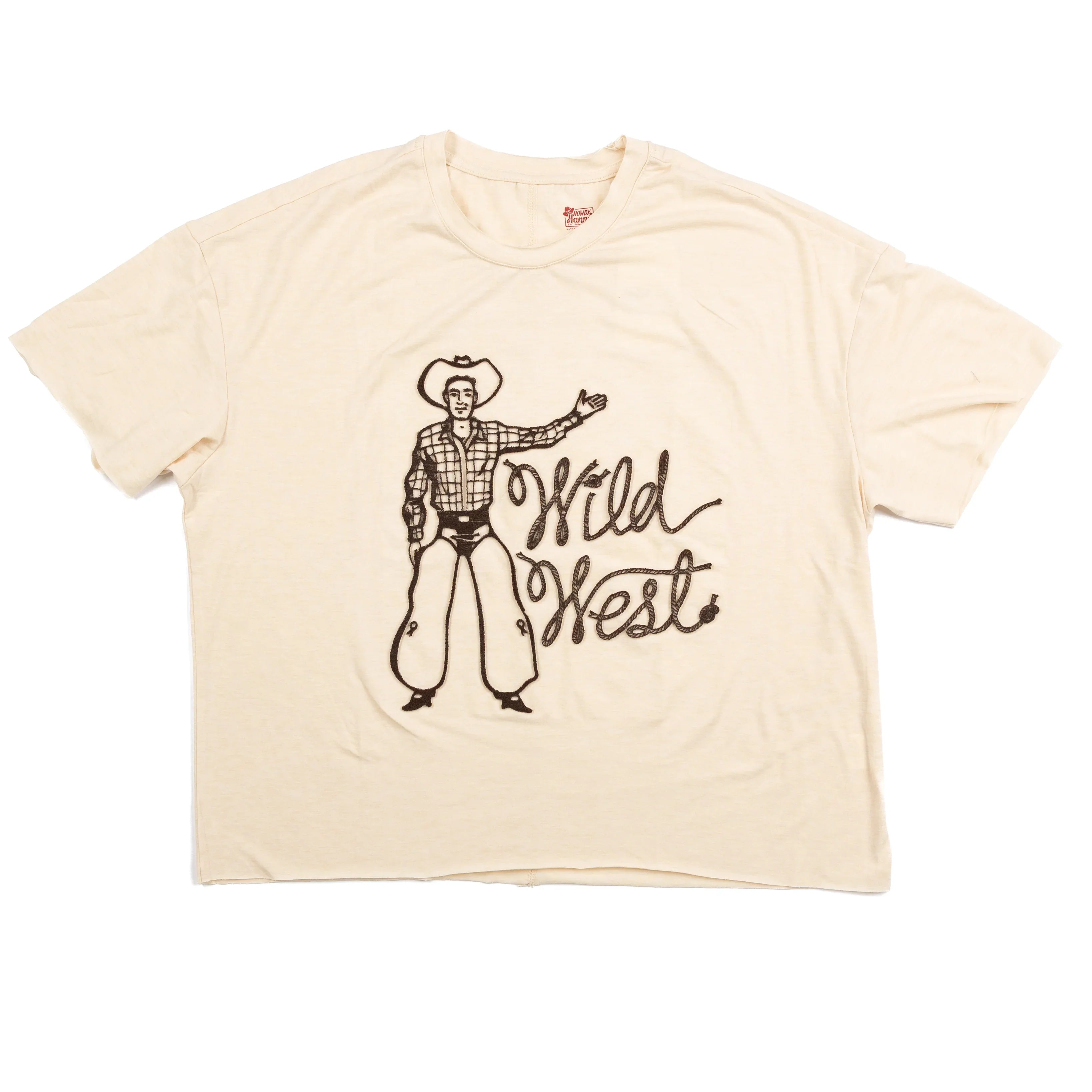 Women's Howdy Hanny Stitched Natural T-shirt H1412-WILDWEST