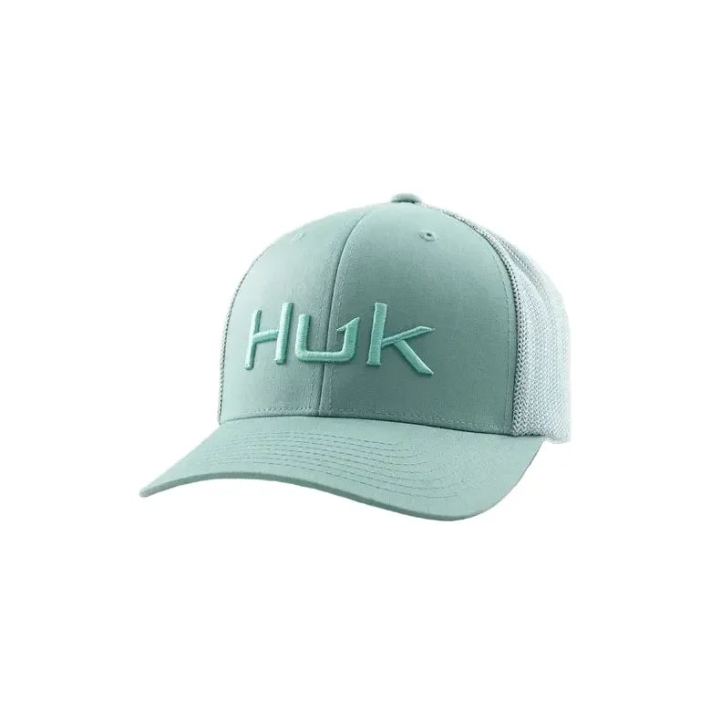 Women's Huk Mineral Blue Embroidered 110 Trucker Hat H3000523-393