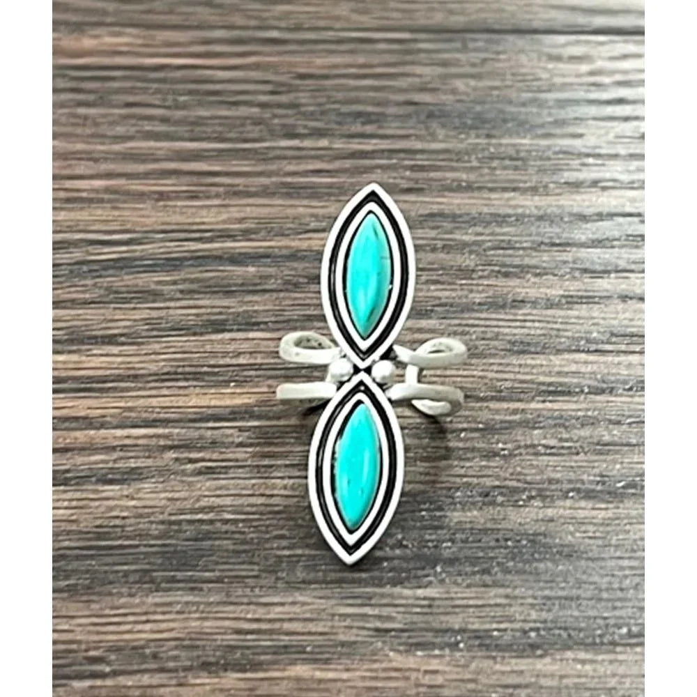 Women's Isac 1.7" Turquoise Adjustable Ring 750457