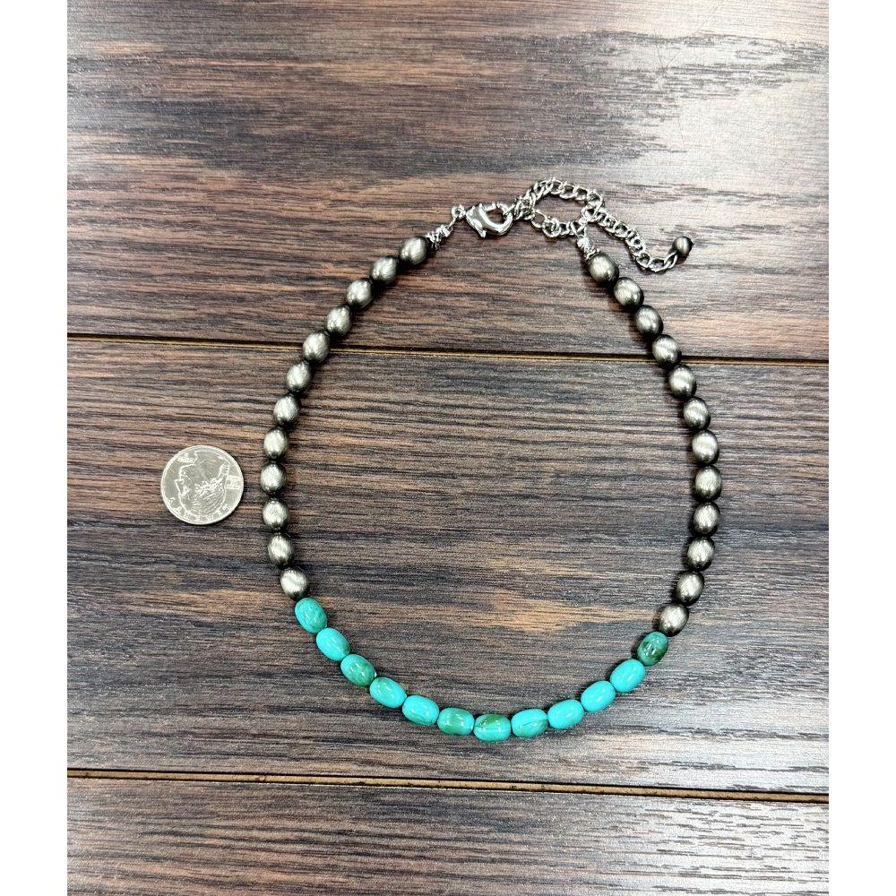 Women's Isac 15" Handmade 10mm Oval Navajo Necklace 739743