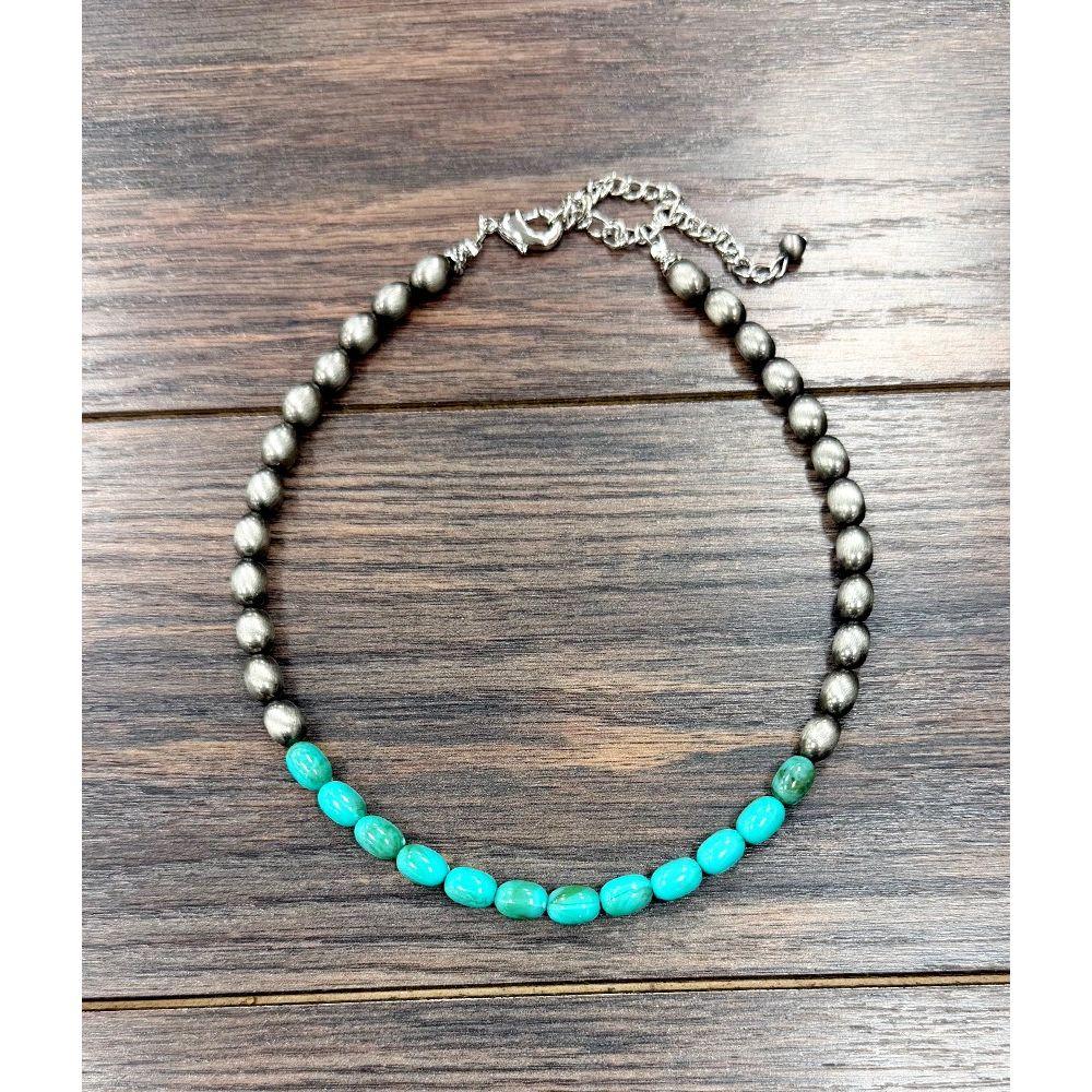 Women's Isac 15" Handmade 10mm Oval Navajo Necklace 739743