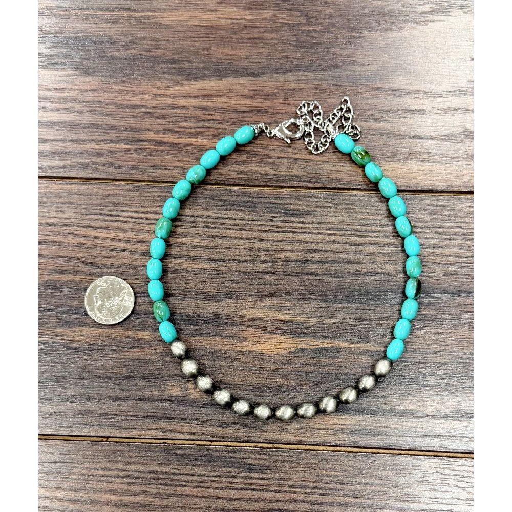 Women's Isac 15" Handmade 10mm Oval Navajo Necklace 739744