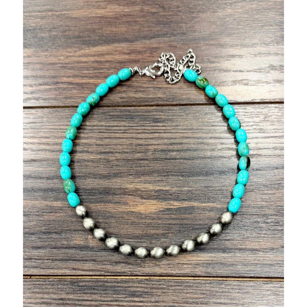 Women's Isac 15" Handmade 10mm Oval Navajo Necklace 739744