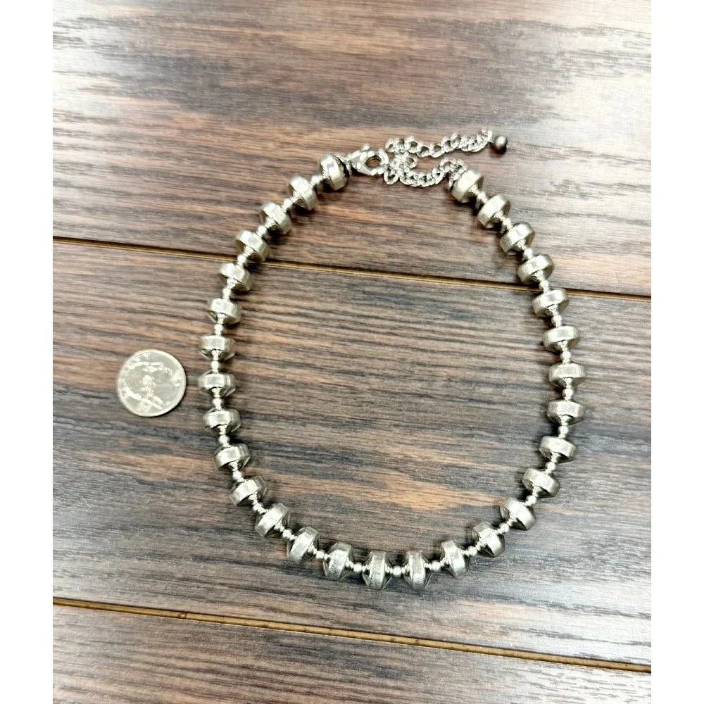 Women's Isac 15" Handmade Silver Navajo Necklace 739741