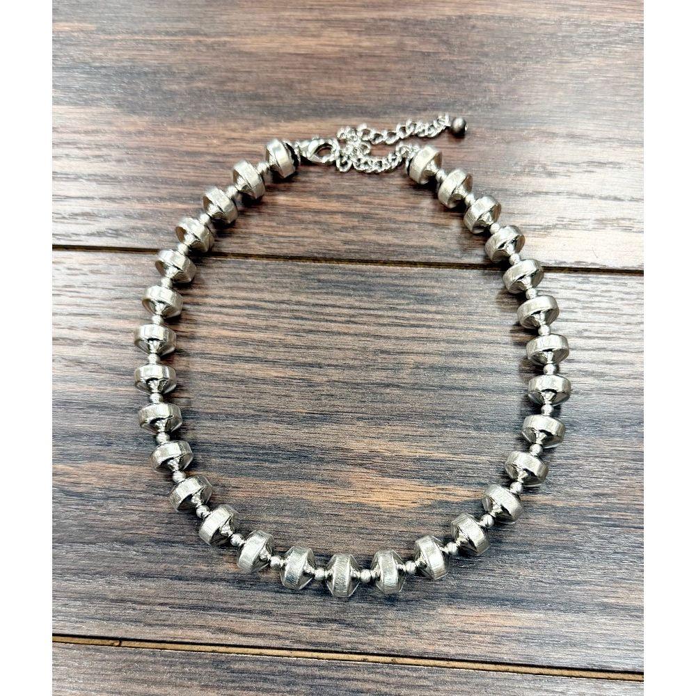 Women's Isac 15" Handmade Silver Navajo Necklace 739741