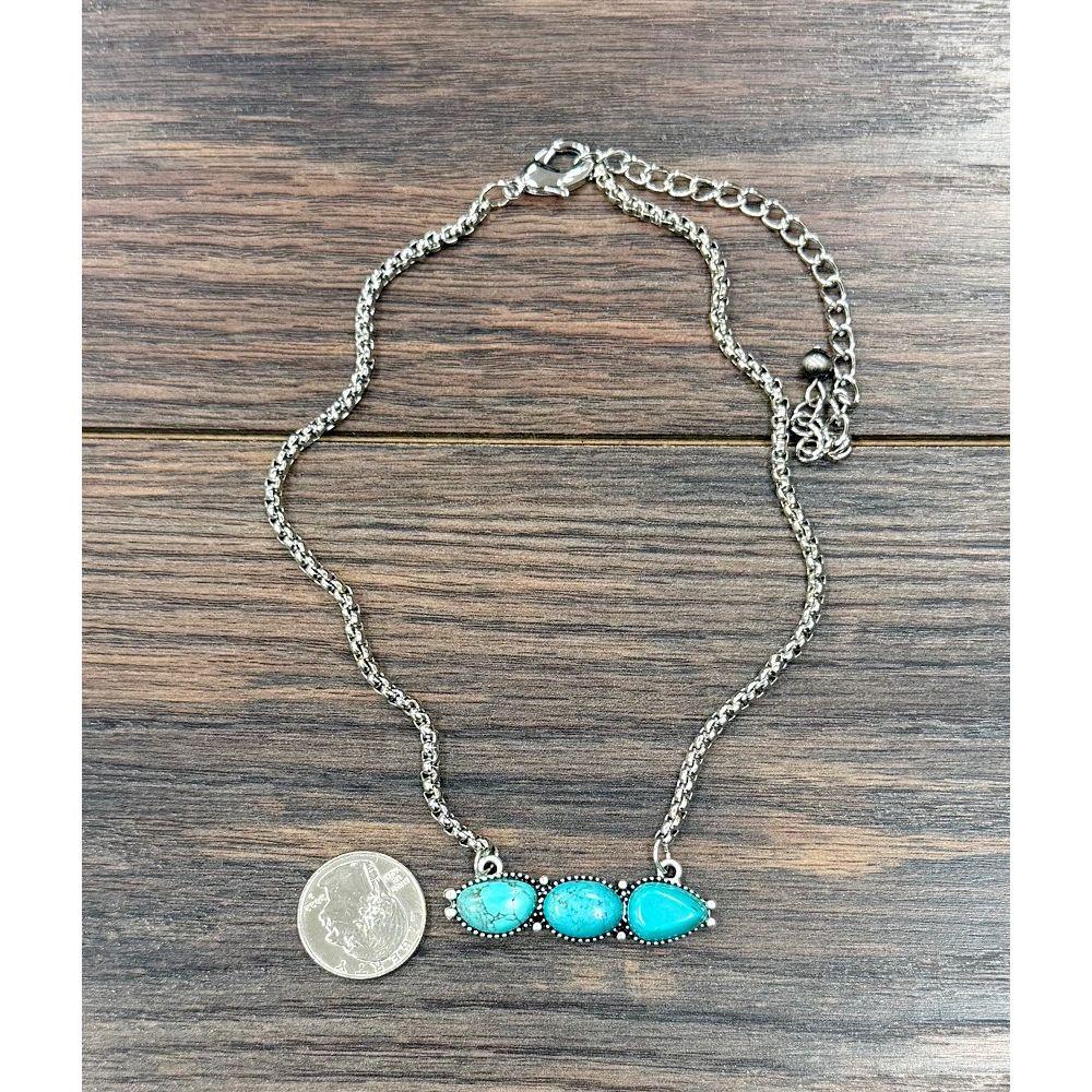 Women's Isac 15" Western Turquoise Necklace 739774