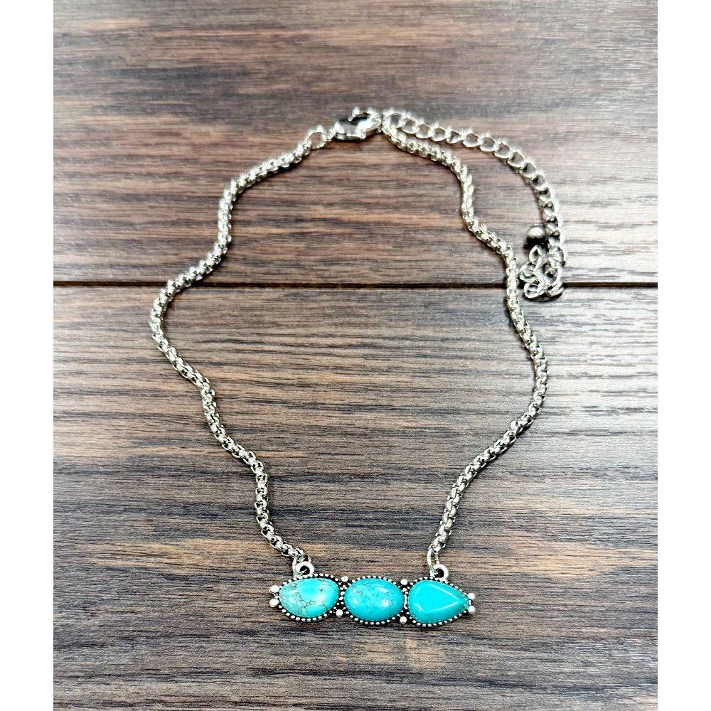 Women's Isac 15" Western Turquoise Necklace 739774