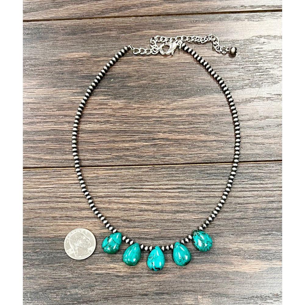 Women's Isac 17" Handmade Navajo Turquoise Necklace 739546