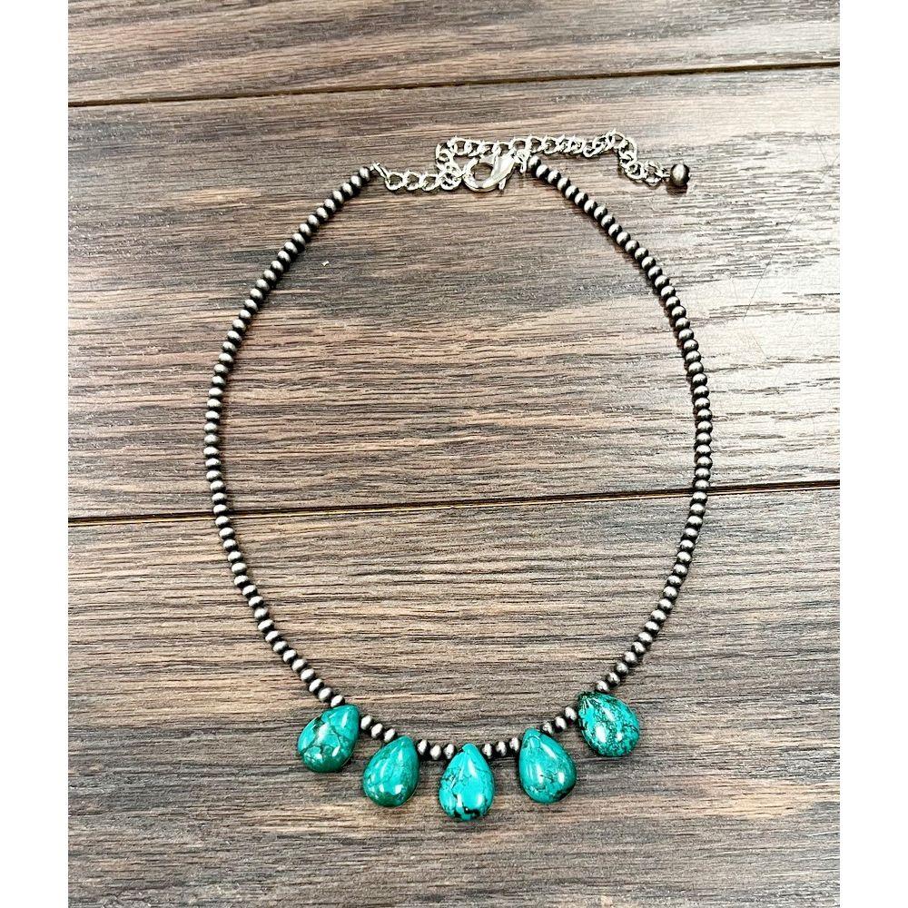 Women's Isac 17" Handmade Navajo Turquoise Necklace 739546